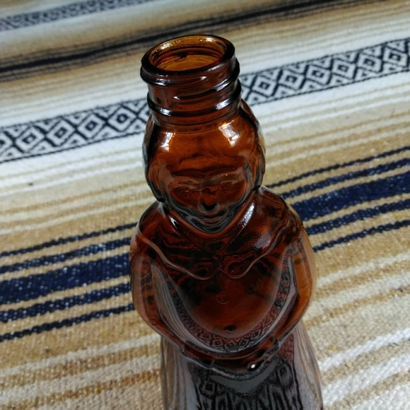 GLASS SYRUP BOTTLE WITH LID VINTAGE - Picture 15 of 16